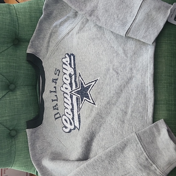 NFL Other - NFL Dallas Cowboys Navy and Gray Girls Cropped Sweatshirt